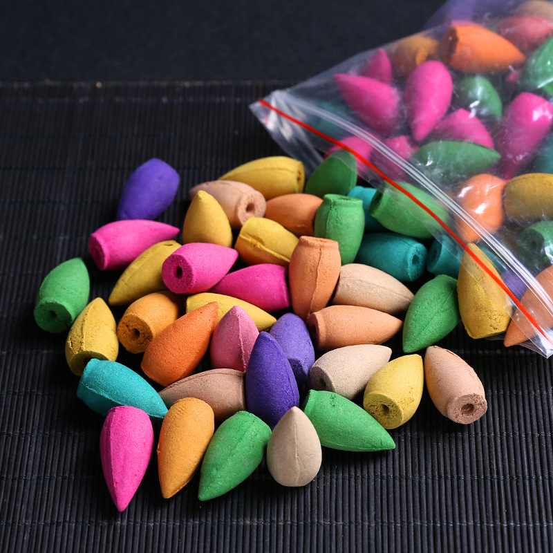 Smokeless Incense Stick - 30/60/100pcs Colorful Aromatherapy Incense Cones for